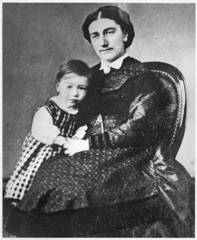 Madame Gide with Andre Gide by French Photographer